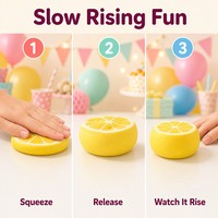 Jouet anti-stress en PU souple en forme de citron, à remontée lente, jouet sensoriel à presser, décoration de bureau mignonne, cadeau de fête, 10 cm, vente en gros