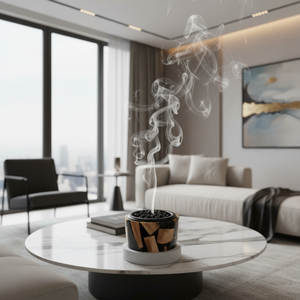 Quemador de Incienso de Alta Calidad, Quemador de Bakhoor con Aspecto Elegante, Quemador Decorativo Premium con Aspecto de Resina y Madera, Hecho a Mano - Product Image 4