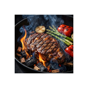 <b>Portable</b> Metal Charcoal BBQ <b>Grill</b> with Lid and Ventilation System for Garden Balcony or Camping - Product Image 4