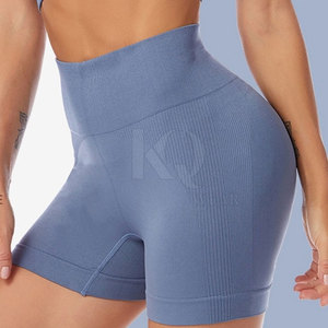 Shorts décontractés taille haute effet froncé, respirants, légers, en tissu extensible, parfaits pour la gym, l'entraînement, le yoga et le fitness - Product Image 4