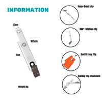 Porte-badge Bestom à 2 trous ouverts, petite boucle pour porte-badge d'identification, accessoires pour cartes de visite et badges pour le bureau et les infirmières