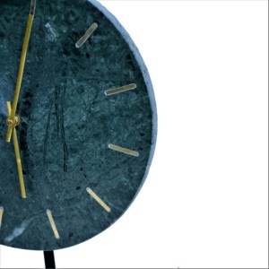 Vente en gros Horloge de table en marbre brun de qualité supérieure Design moderne Support en fer Table de maison Caractéristique décorative Matériau métallique Inde - Product Image 6