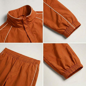 Conjunto Deportivo de Dos Piezas, Estilo Informal, Holgado, Chaqueta Cortavientos y Pantalones, Ropa Deportiva de Nailon, Estilo Urbano - Product Image 3