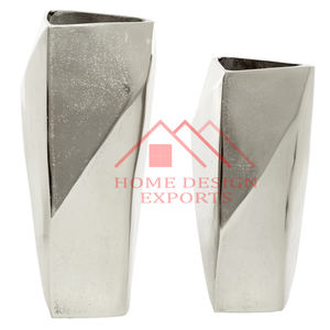 Floreros de mesa de metal y aluminio para decoración de sala de estar, jarrones de oficina de metal y aluminio de último diseño - Product Image 4