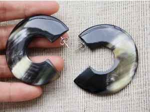 100% Natural Horn Earrings for <b>Women</b> and Fashion India Horn Jewelry Earring Custom Handmade Jewelry Hot <b>Sale</b> BY HF CRAFTS - Product Image 5