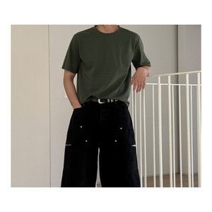 T-shirts homme unisexe basique col rond manches courtes t-shirt décontracté style sportif confortable à porter quotidiennement pour hommes et femmes H0011 - Product Image 3