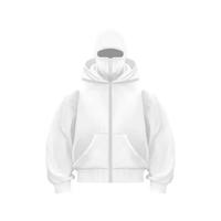 Sudadera con Capucha Unisex Estilo Ninja, 400gsm, Felpa de Algodón, con Máscara Facial Integrada, Sudadera Urbana para Exteriores con Diseño de Cara 3D para Hombre