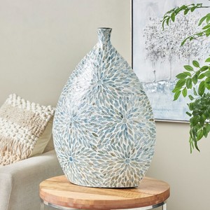 Lujoso jarrón de nácar para la decoración del espacio vital Perlas de fregona jarrones inalid suministro al por mayor - Product Image 1