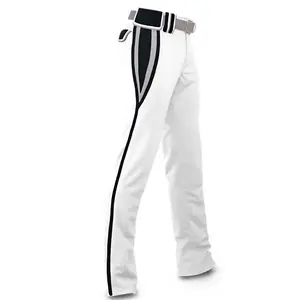 定制棒球训练裤腰带3/4棒球滑行裤专业细条纹棒球裤