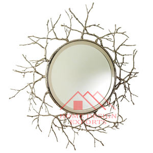 Dernier design Miroir décoratif mural encadré Branche pour chambre Dernier design Artisanat Métal Aluminium Branche d'arbre Miroir mural encadré 1 - Product Image 1