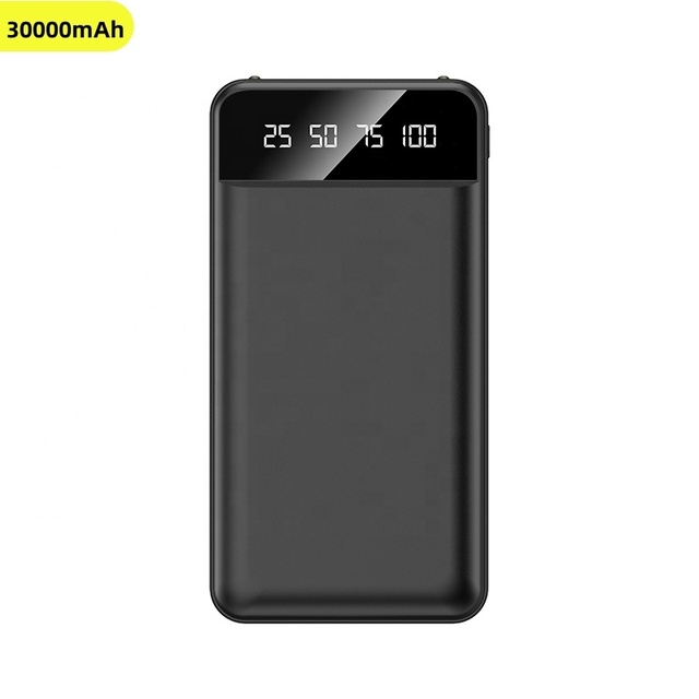 Slim Portable BIG Capacity Power Bank 30000mAh Mobile Charger Fast Charging Digital Display 2USB 30000mah Portable Power Banks