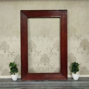 Marcos de pintura de madera antiguos grandes personalizados marco de fotos de madera tallado dorado barroco moderno cuadro de lienzo adornado - Product Image 4