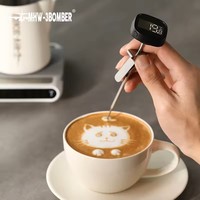 Termometer makanan pembuat kopi Digital baca instan termometer makanan cocok untuk memasak, BBQ, berkemah, Barista, aksesoris dapur