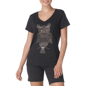 Màu Tím Bướm In Thân Thiện Với Môi Nhanh Chóng Khô Thoáng Khí Chất Lượng Cao 100% Cotton Tùy Chỉnh Ngắn Tay Áo Cổ Phụ Nữ - Product Image 4