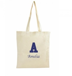 Sac à provisions en tissu de coton pliable et réutilisable de taille standard de logo personnalisé de qualité supérieure sac en toile de coton - Product Image 5