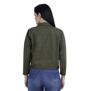 Mujeres Juniors Premium Denim Jeans Chaquetas Peplum Corpiño Chaqueta de manga larga Casual Mujeres Jeans Chaquetas - Product Image 3
