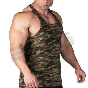 Nuevos hombres Camo Gym Tank Top Y Back Bodybuilding Muscle Stringer Fitness Workout Camisa sin mangas Trendy Activewear Street Style - Product Image 3