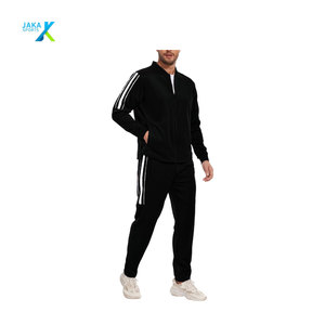 Chándal de invierno de 2 piezas unisex, chándal con cremallera completa, conjunto atlético para correr, ropa deportiva, entrenamiento informal, entrenamiento para correr, 100% algodón - Product Image 1