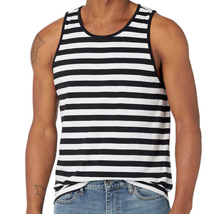 Débardeur tricoté respirant pour homme en matière de qualité supérieure avec logo personnalisé, style gym uni, vente chaude - Product Image 4