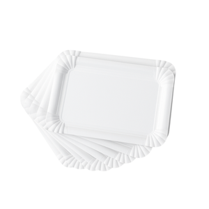 Vente en gros de plaques en papier biodégradables rectangulaires jetables de 13x20 cm, logo personnalisé, utilisation en restauration, production de marque privée - Product Image 3