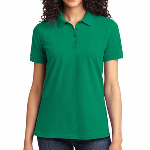 Polo à manches courtes en coton 220g de haute qualité imprimé de logo personnalisé pour les femmes vente en gros classique confortable conception de bouton - Product Image 1