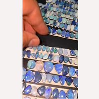 405 Pièces de Doublets d'Opale Naturelle d'Australie, Cabochons Fantaisie Ovales de 8mm à 15mm, Lot de 1100 Carats, Iroc Sales, Effet de Couleur