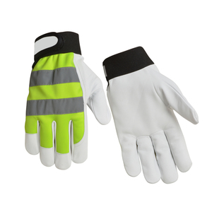 Guantes de soldadura OEM Heat Cow Split cuero guantes de soldadura aprobados guantes de seguridad de protección de manos al por mayor - Product Image 5