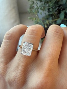 แหวนชุบทอง VVS เพชรที่โตขึ้นในห้องแล็บแบบหรูหราสำหรับผู้หญิงเครื่องประดับชั้นดีดีไซน์เนอร์งานแต่งงานงานหมั้น - Product Image 3