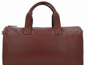 Sac de voyage léger en cuir véritable marron, sac de week-end, sac de sport, sac de voyage pour homme et femme, grand sac de voyage pour une nuit, style vintage - Product Image 3