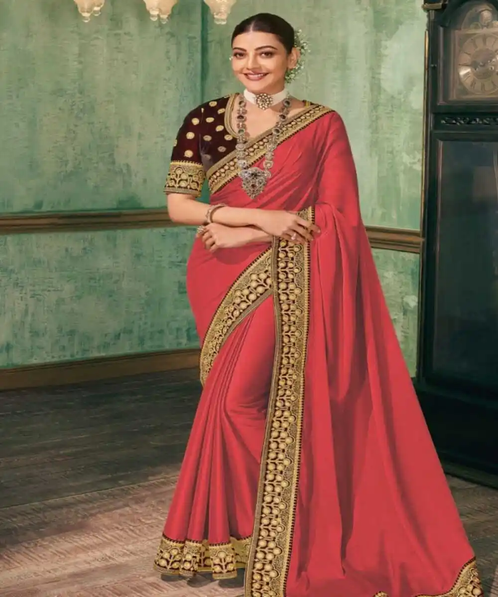 Georgette Sequenza di lavoro di ricamo saree con la camicetta pezzo indiano usura del partito delle signore delle donne di usura sari a buon mercato a basso prezzo all'ingrosso