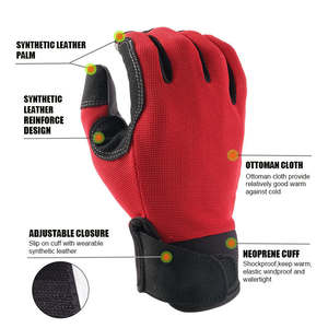 Gants de travail de mécanicien anti-coupure de haute qualité des fabricants de l'usine directe Gants en cuir avec logo personnalisé pour une utilisation en extérieur décontracté quotidien - Product Image 2