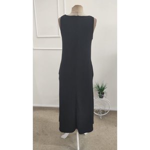Vestido Largo con Tirantes y Cuello Redondo para Mujer, con Bolsillos, 34770 - Negro - Product Image 5