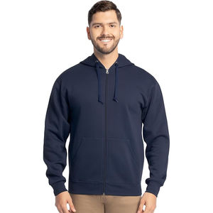 Vente en gros de sweats à capuche élégants avec fermeture éclair pour hommes OEM sweats à capuche avec fermeture éclair complète vêtements de sport en coton molletonné sweats à capuche à la mode - Product Image 1