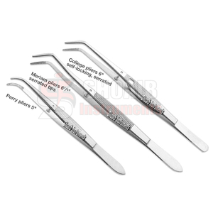 Juego de instrumentos quirúrgicos dentales manuales de laboratorio de dentista, 3 uds., alicates de autobloqueo para la universidad, fórceps de 6 \ ", 3 uds., vendaje de algodón - Product Image 2