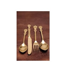 Fourchette cuillère en laiton et couverts design moderne logo personnalisé nouveau design cuillère en laiton produit d'artisanat et de vente naturel - Product Image 4