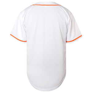 Maillot de baseball sur mesure Offre Spéciale bonne qualité en gros blanc 100% polyester bouton complet violet hommes femmes - Product Image 3
