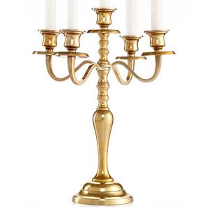 Nouveau Style vente chaude or métal Table pièce maîtresse plaqué or à la main bougeoirs candélabres pour la fête de mariage faveur de mariage - Product Image 1