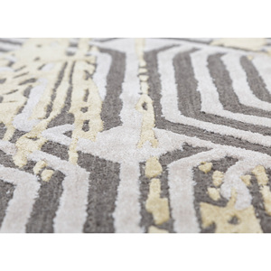 Adrift Gold <b>Hand</b> <b>Tufted</b> Wool & Viscose <b>Rug</b> Geometric Pattern for Home Use-Tra-15235 - Product Image 3