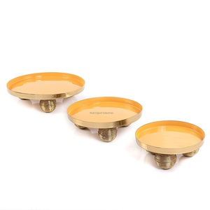 Juego de tres cuencos de chocolate de metal clásico hecho a mano diseñador naranja dulce tazón decorativo fechas dulces cuencos de chocolate - Product Image 6