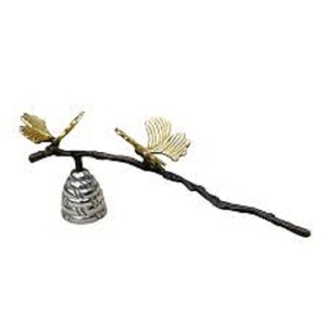 Abatidor de velas hecho a mano mariposa y abedul rama antigua vela apagador Metal latón vela accesorio mango largo - Product Image 1
