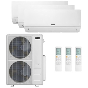 55K BTU 3-Zone R-454B Inverter Wall Mount <b>Mini</b> <b>Split</b> Heat Pump System with 2 x 9K + 33K Indoor Units - Product Image 1