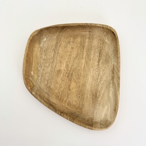 Hot <b>Sale</b> Mango Wood Plate Food <b>Safe</b> Wooden Serving Platter Tray Smooth Serving Plate Dining Tabletop Serveware - Product Image 4