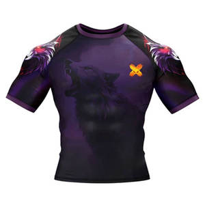 OEM Sublimation Design Fitness Boxing <b>Bjj</b> <b>Rash</b> <b>Guard</b> Compression Mma Fight <b>Rash</b> <b>Guard</b> <b>Bjj</b> jiu jitsu kimono/kimono de jiu jitsu - Product Image 4
