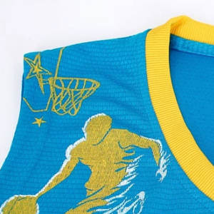 2023 ensemble d'uniformes de basket-ball respirants conçus sur mesure cousus pour la vente en gros - Product Image 2