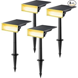 Consciot Lot de 4 lampes solaires à LED 3000K Blanc chaud IP65 Étanche Lampes de jardin d'extérieur pour cour et maison dans les arbres - Product Image 1