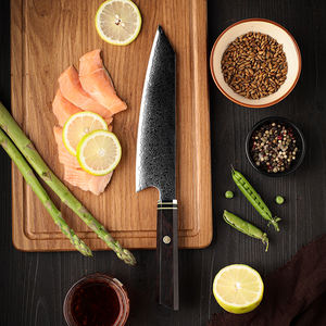 Couteau de chef de cuisine en acier Damas japonais coupe avec manche en bois Vente en gros Personnalisé Premium Qualité OEM ODM Service - Product Image 4