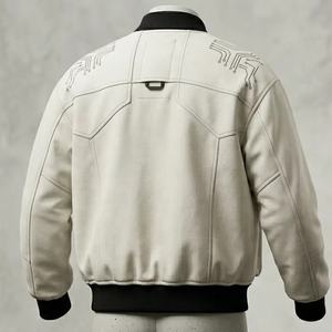 Chaqueta Deportiva de Ocio para Hombre, con Cuello Alto, Bordado y Diseño de Parches, de Alta Calidad, al por Mayor - Product Image 3