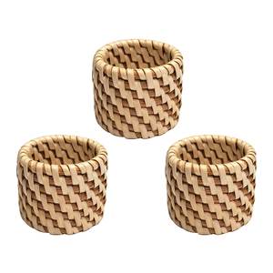 Servilleteros de ratán sostenibles personalizados de 4 piezas elegantes básicos hechos a mano, servilleteros de boda y fiestas hechas en Vietnam - Product Image 5