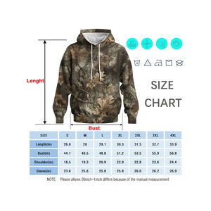 เสื้อฮู้ดดี้และเสื้อสเวตเชิ้ตผู้ชายลายพรางป่าสำหรับล่าสัตว์และตั้งแคมป์ ผลิตจากผ้าฝ้าย รับผลิตตามสั่งขายส่งจากโรงงาน - Product Image 5