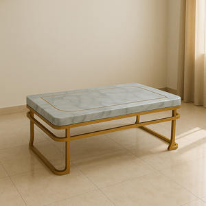 Table d'appoint moderne faite à la main pour console en incrustation d'os d'hôtel avec mobilier artisanal en résine pour décor de salon imbriqué - Product Image 4